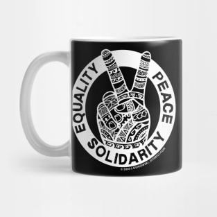 Equality Peace Solidarity Boho Peace Sign Mug